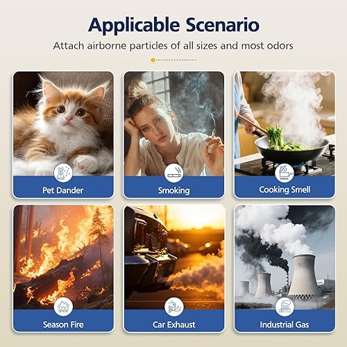 Miniatura 7 de Filtro de repuesto 240 compatible con purificador de aire PuroAir 240 y purificador de aire HEPA 14, 3 en 1 Hepa 14 y filtro de carbón activado