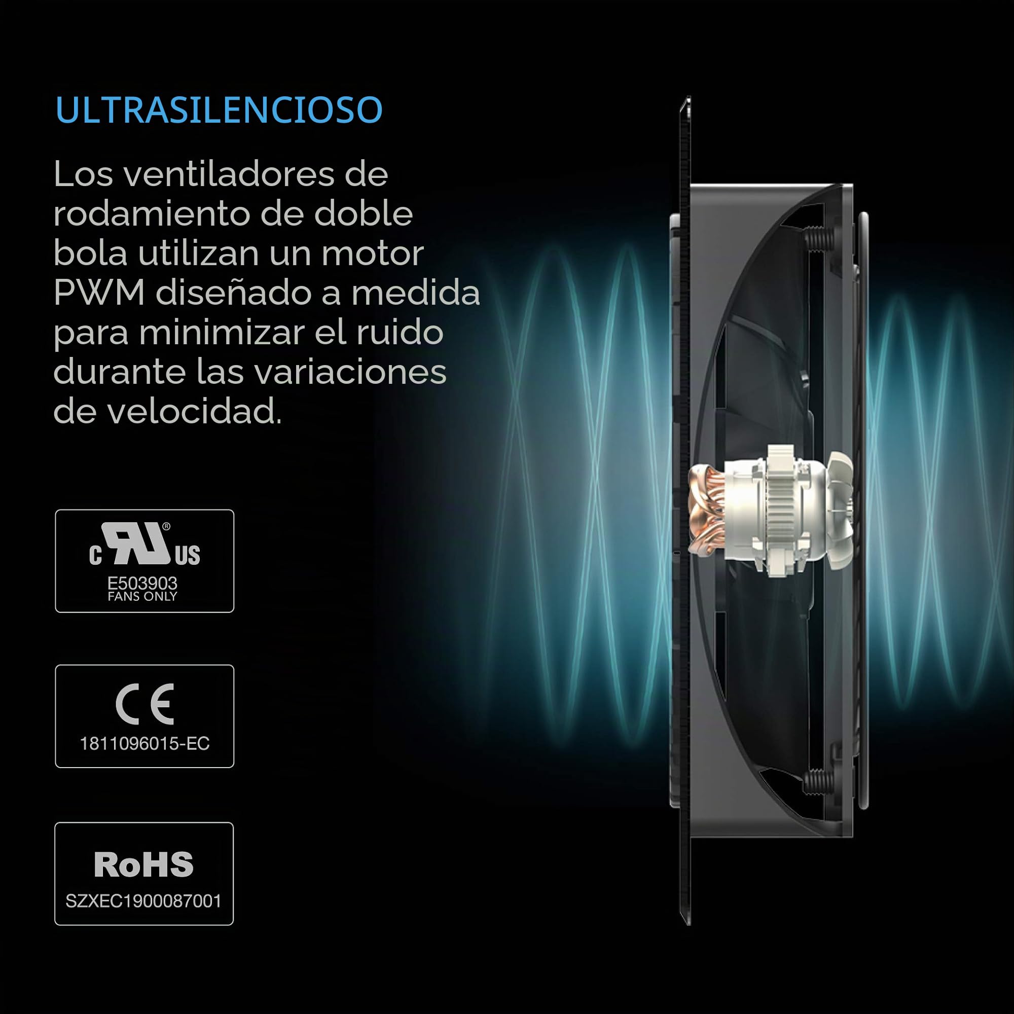 AC Infinity AIRPLATE T3, 16cm sistema de ventilador doble de refrigeración silenciosa de con control de termostato, para gabinetes AV de cine en casa