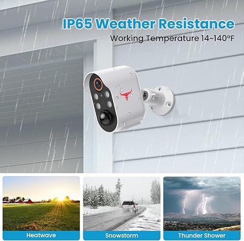 Miniatura 5 de Cámara de seguridad inalámbrica 1080P con panel solar, visión nocturna a color, alimentada por batería, detección humana, audio de 2 vías, WiFi