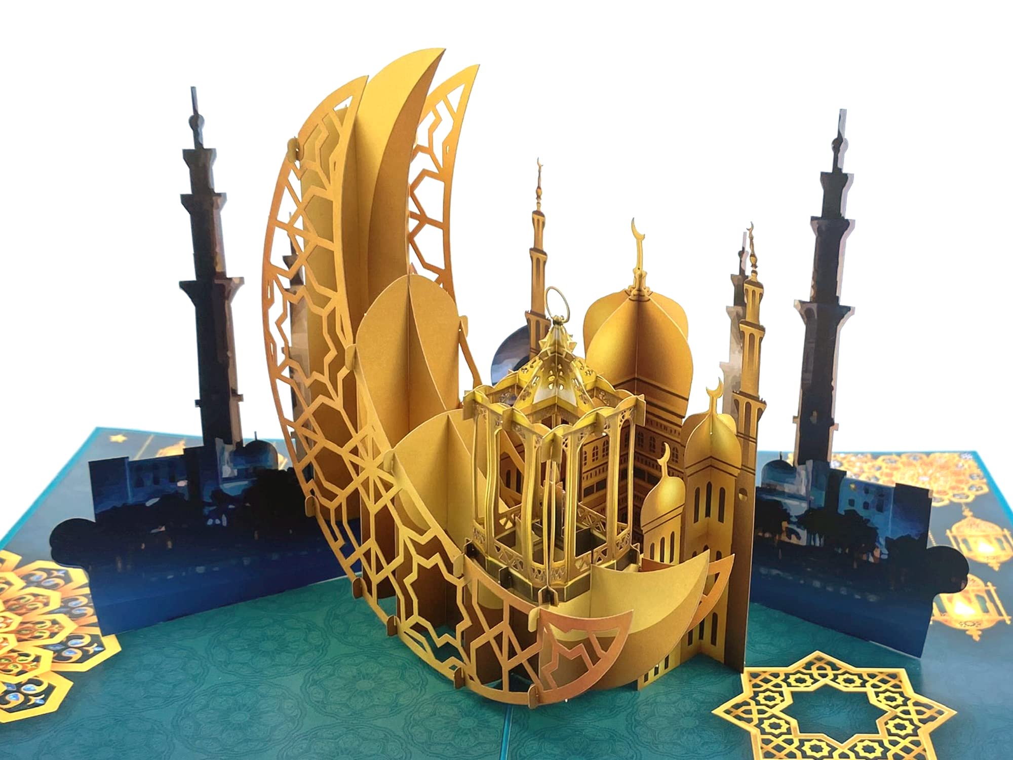 iGifts And Cards Gorgeous Ramadan Kareem 3D Pop Up Greeting Card, Unique Eid Mubarak Gift, Awesome Holy Month Present - Image 2