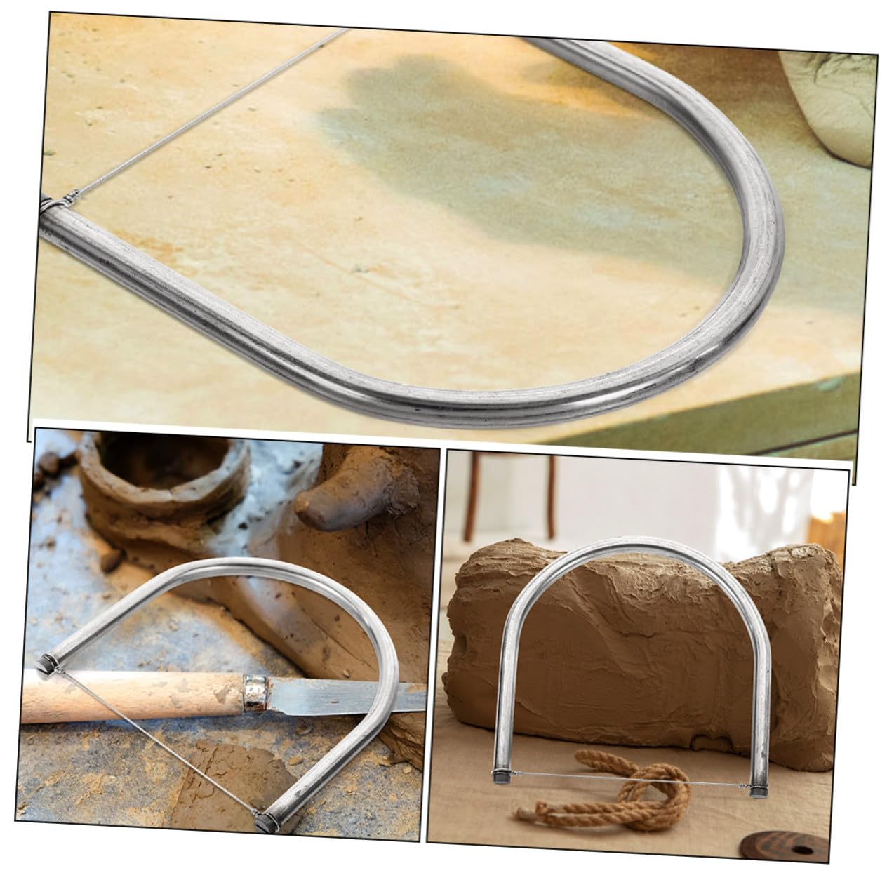 PartyKindom Outil de Coupe en Acier Inoxydable pour Sculpture et Argile, Design Léger et Finement Poli, Kit DIY Coupe-Boue pour Loisirs Créatifs et Poterie