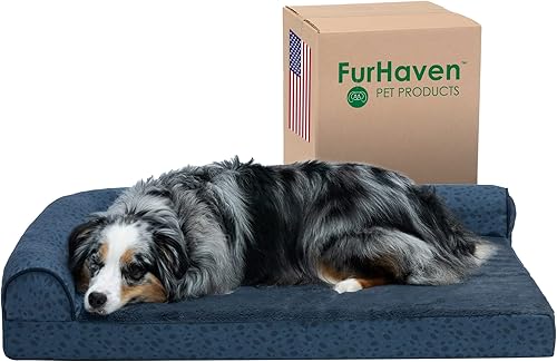Miniatura 28 de Furhaven Cama de Gel Refrescante para Perros Grandes con Refuerzos Extraíbles y Funda Lavable, Para Perros de Hasta 95 libras - Chaise en Forma de L