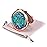 Dynippy Compact Mirror Rose Gold Makeup Mirror Folding Mini Pocket Mirror Portable Hand Mirror Double-Sided 2 x 1x Magnification for Woman Girls (Irises)