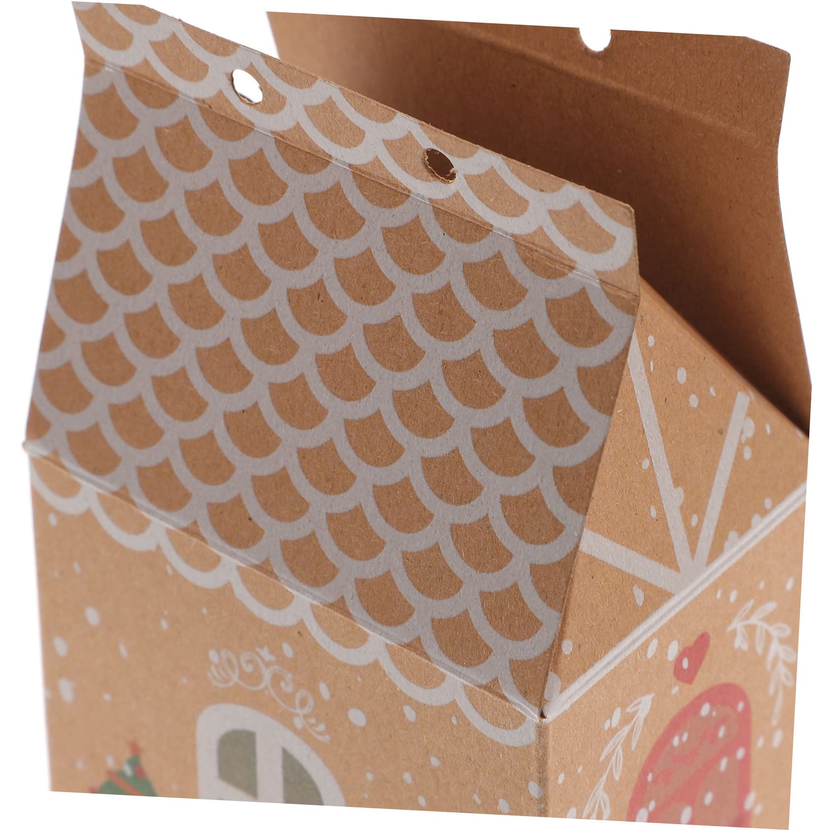 SEWOART 50satz Geschenkverpackungsboxen Hausform aus Kraftpapier Anhängern und Kordeln für Pralinen Weihnachtskekse und Kleine Geschenke