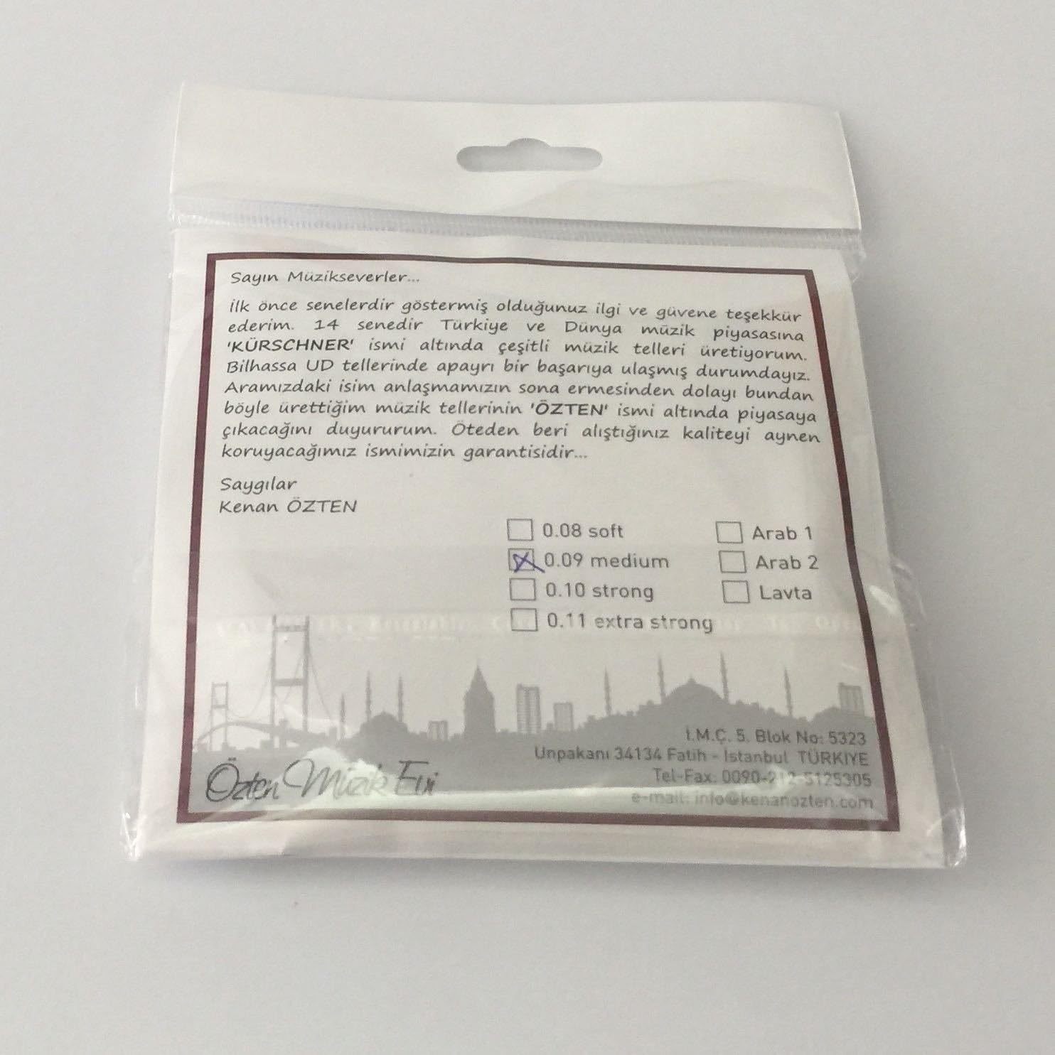 PROFESSIONAL STRINGS FOR TURKISH OUD UD 0.09