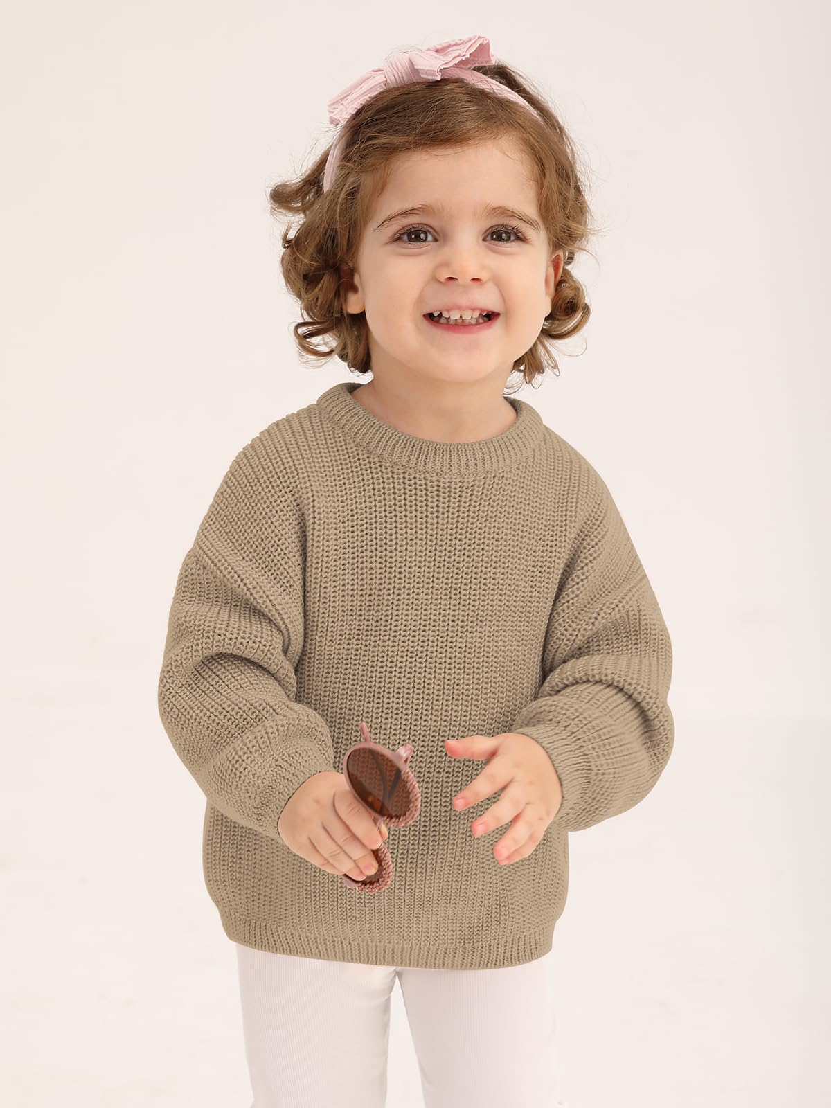 ESHOO Baby Girl Boy Knit Sweater Blouse Toddler Fall Winter Pullover Sweatshirt Warm Crewneck Long Sleeve Tops for Infant Kid