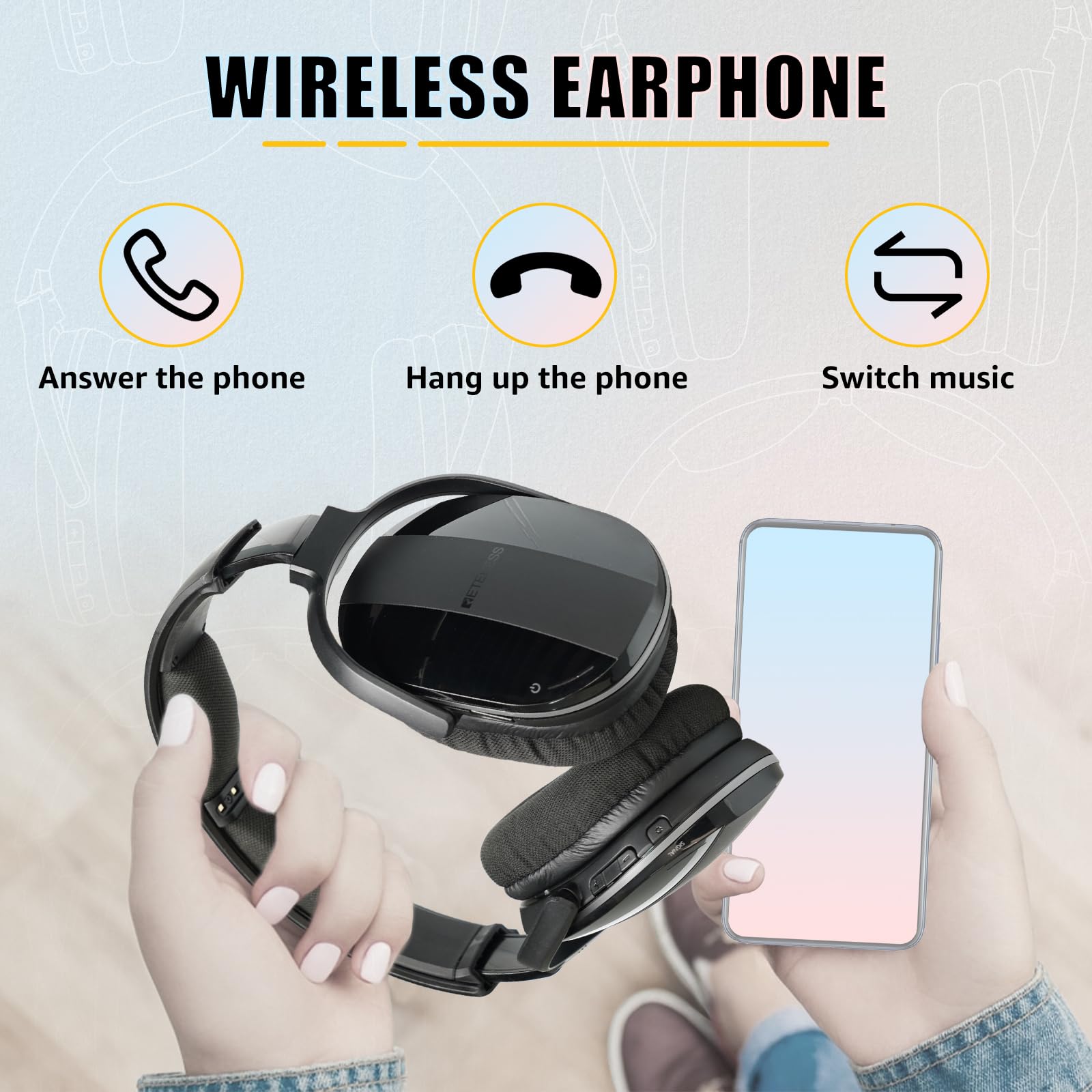 Retekess TA007 Wireless Headphones for Seniors - Dettaglio