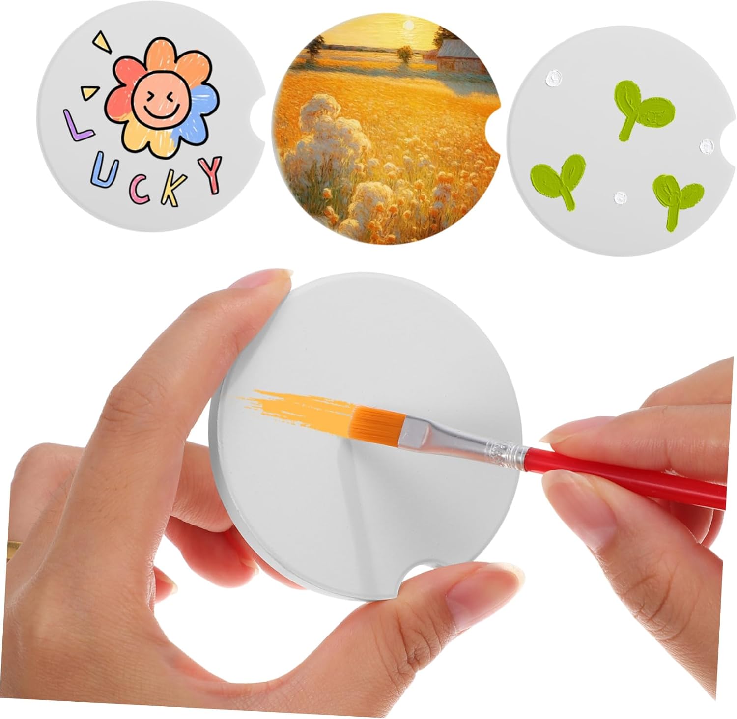 Cabilock 24pcs Car Cup Holder Coasters Sublimation Coasters Crafts Blank Car Accessories