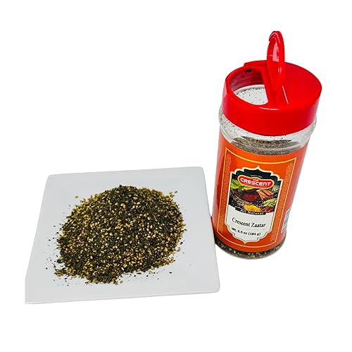 Miniatura 3 de Crescent Zaatar - Mezcla de especias mediterráneas prémium con tomillo, sésamo y zumaco, Za'atar totalmente natural de Oriente Medio, tarro