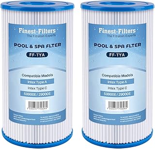 2 x Swimming Pool Pump Filter Cartridge Replacement Compatible For Bestway 3 & Intex Type A Or C Water Filters