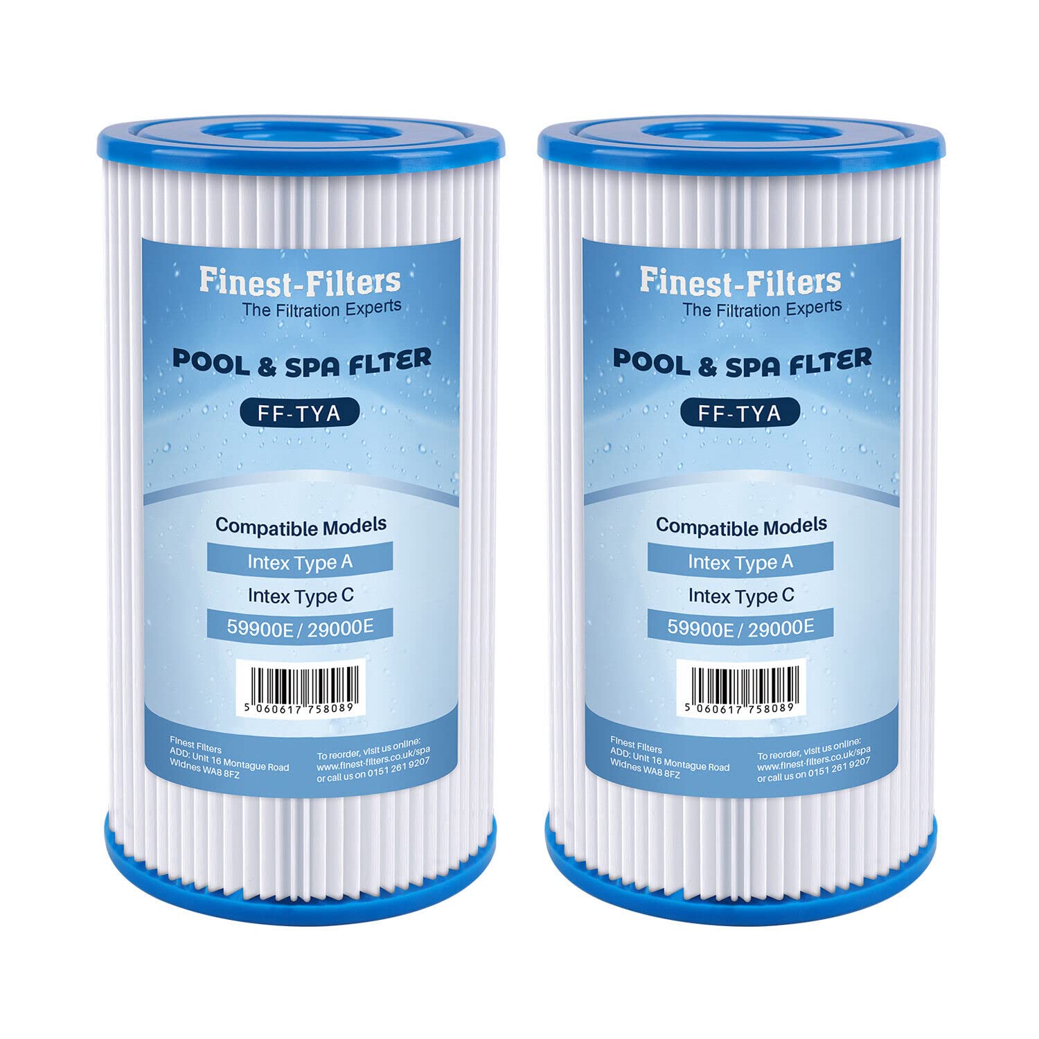 2 x Swimming Pool Pump Filter Cartridge Replacement Compatible For Bestway 3 & Intex Type A Or C Water Filters-image-10