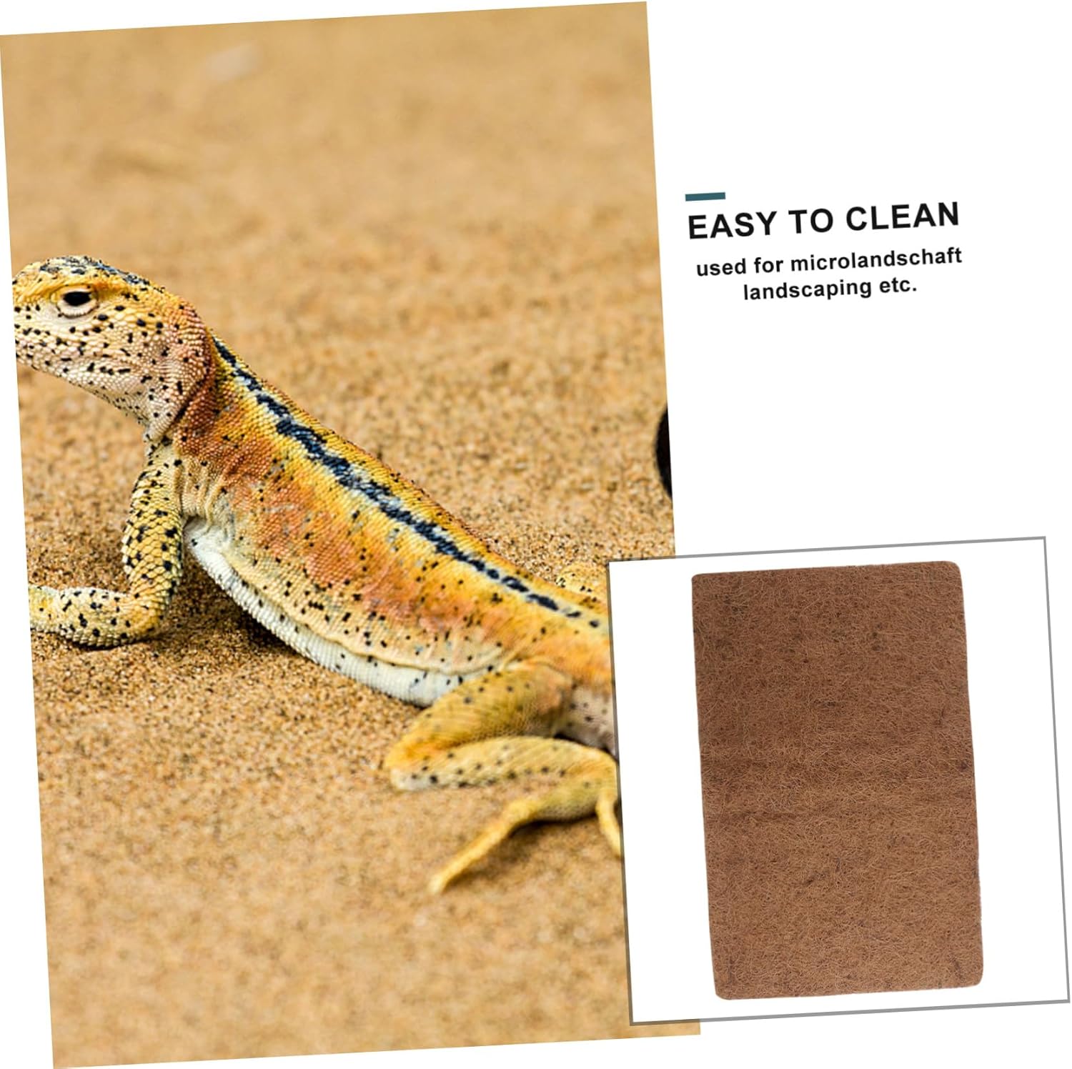 3pcs Reptile Bedding Mat Tortoise Substrate Coir Lizard Tank Accessories