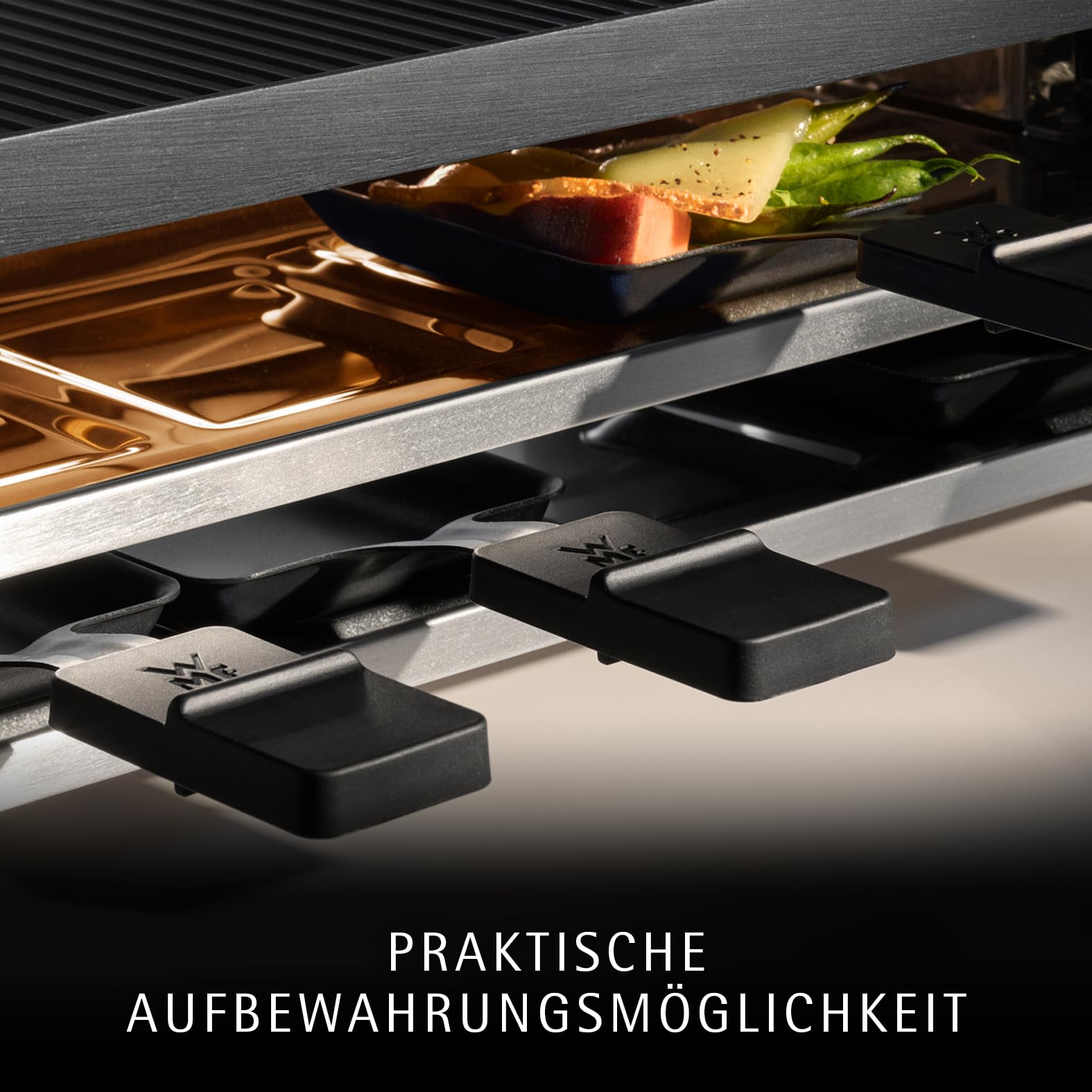 WMF Lono Raclette-Grill für 8 Personen, Cromargan-Edelstahl, antihaftbeschichtet