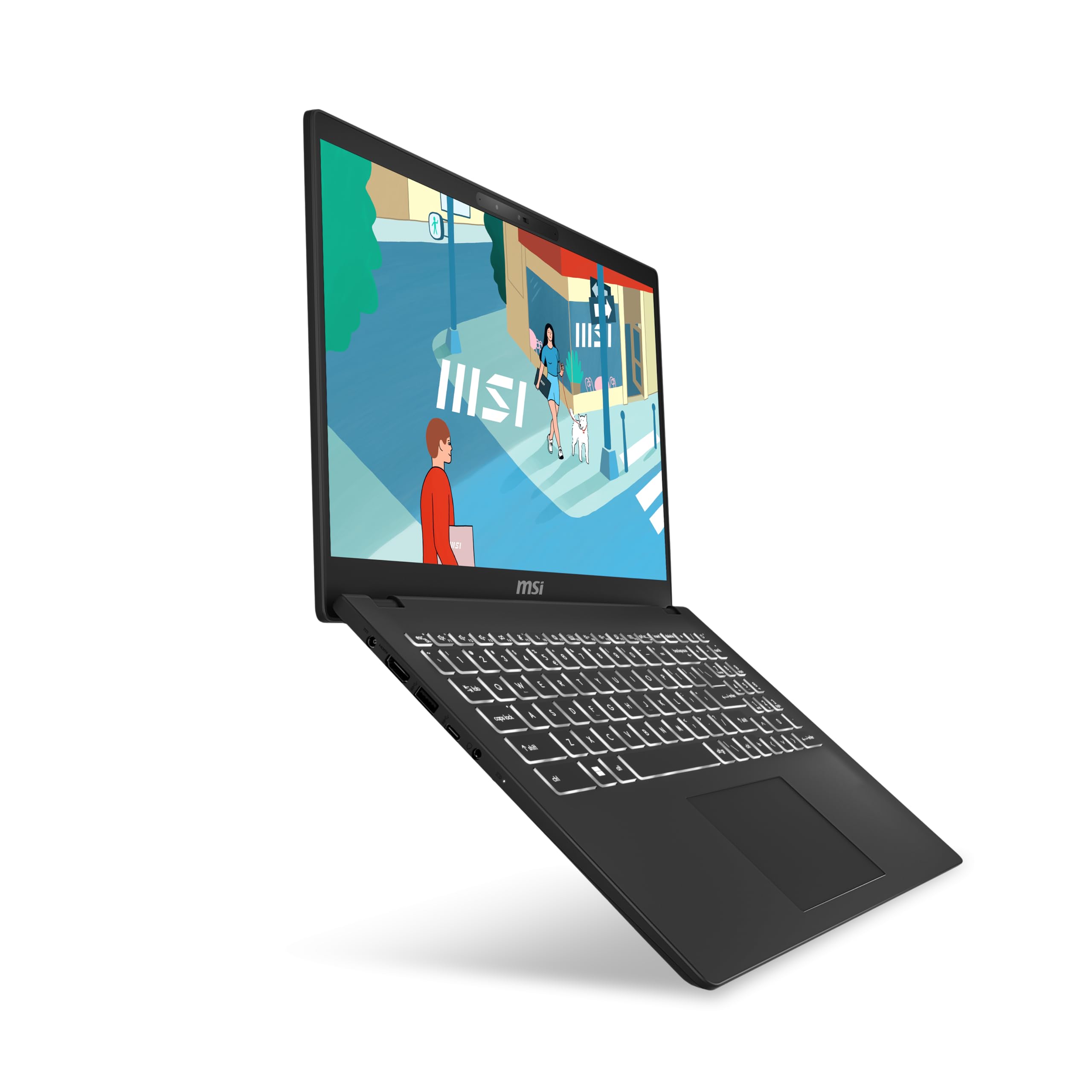 MSI Modern 14 C7M-423XES Ordenador Portátil 14" FHD, Ryzen 7 7730U, AMD Radeon Graphics, 16GB RAM, 1TB SSD, Sin Sistema operativo, Classic Black, Teclado QWERTY Español — view 57