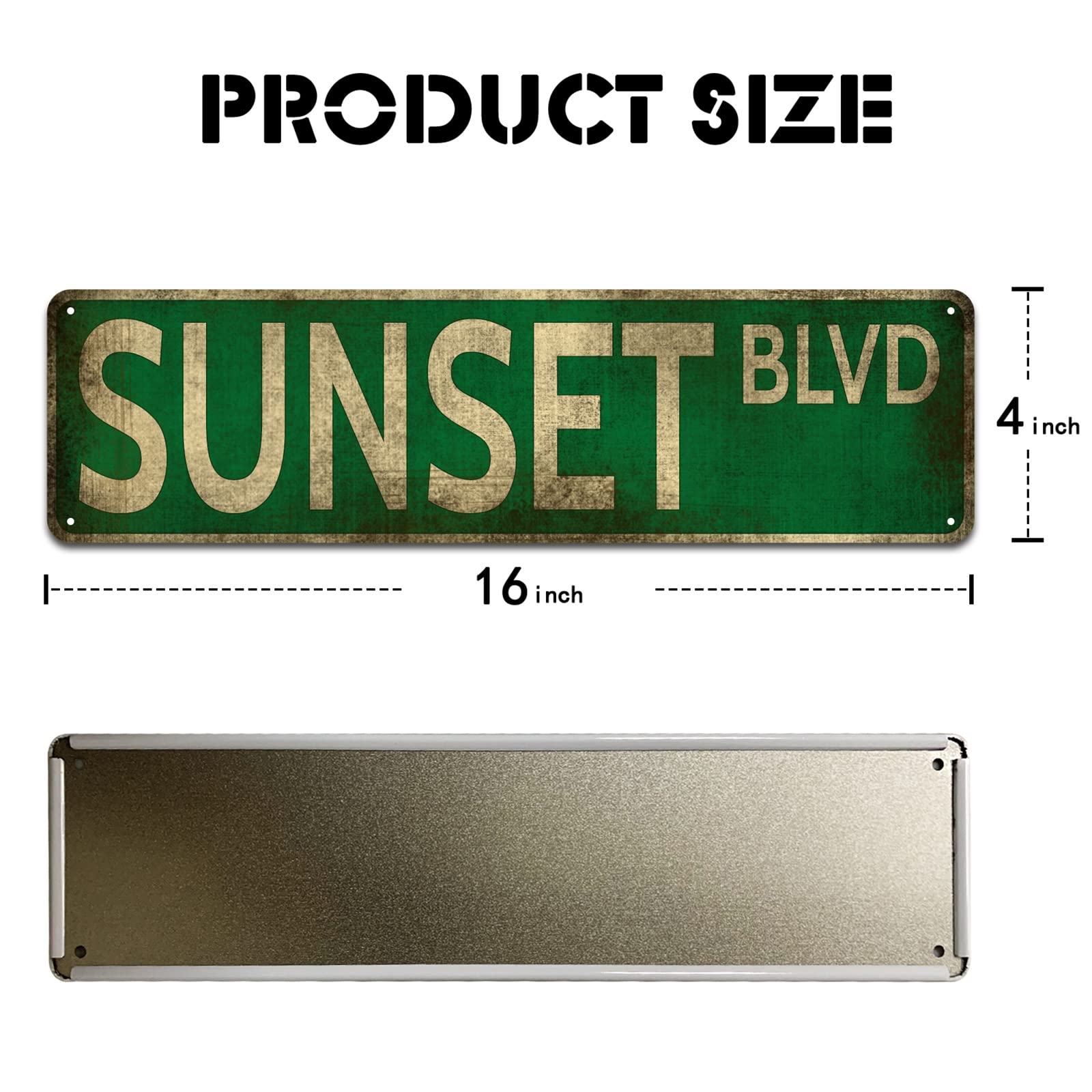 Amazon.com: KooLL Sunset BLVD Retro Tin Sign, Street Sign