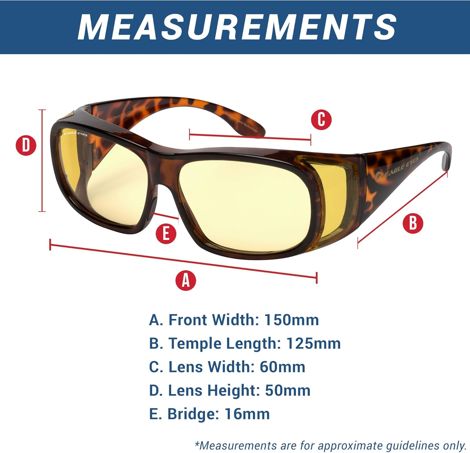 Eagle Eyes NIGHT-LITE FitOns® Night Driving Glasses with Anti Reflective Coating - Image 6