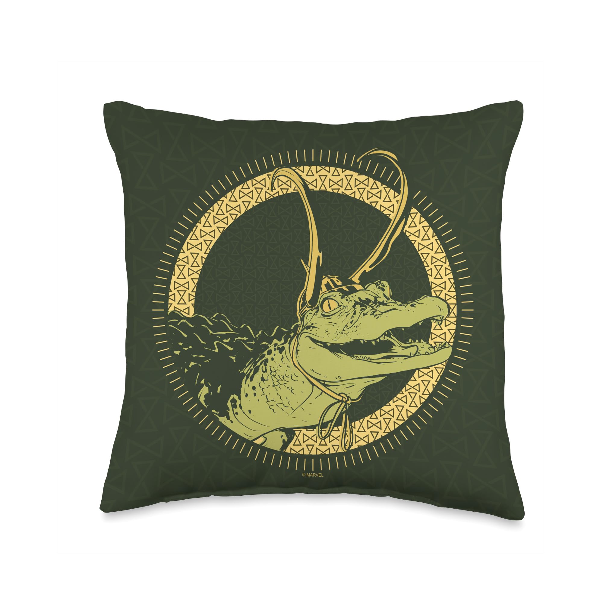 Coussin Alligator Loki Marvel 16x16 carré multicolore déco de maison