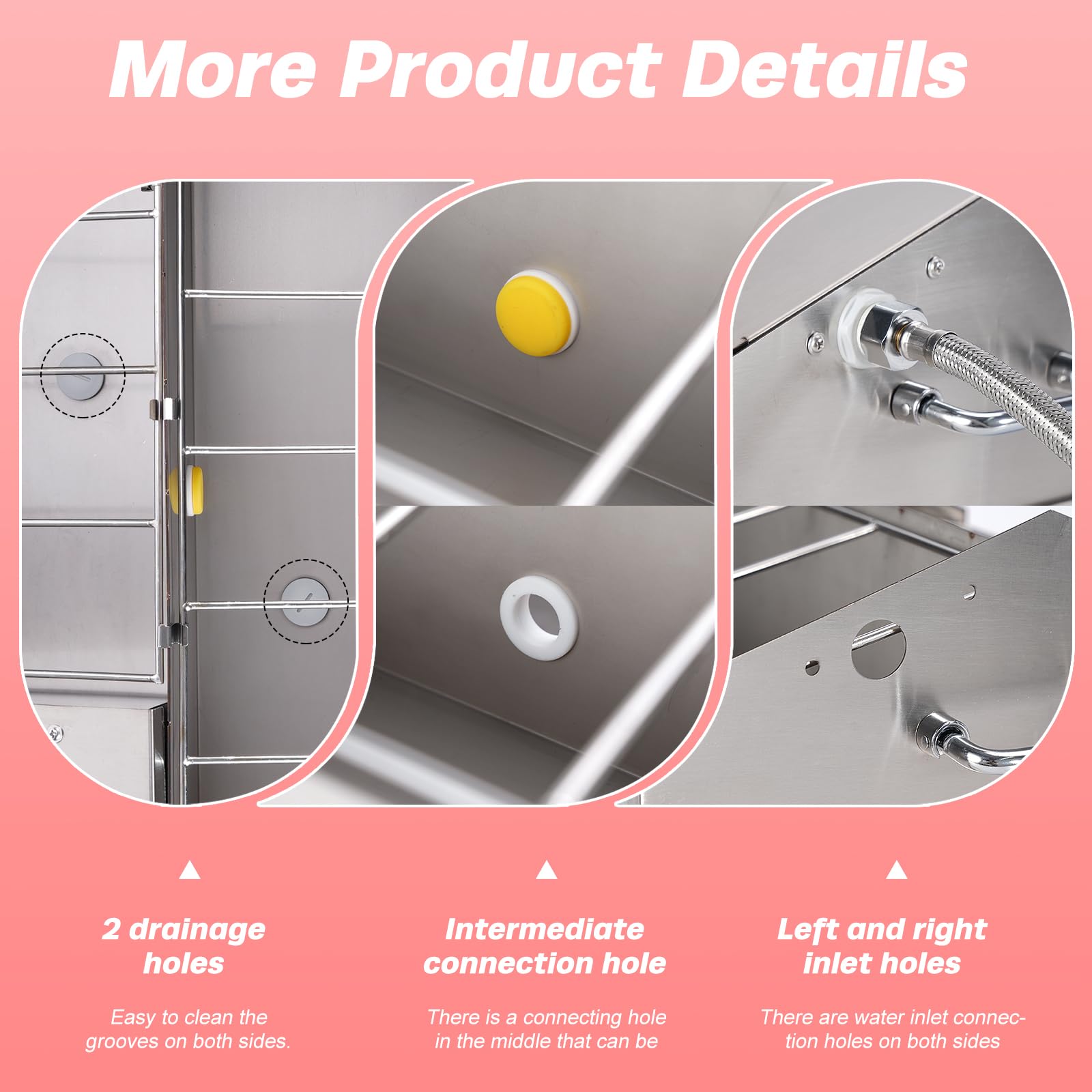 Bebedero y alimentador automático 2 en 1 para pollo, alimentador de agua de pollo de acero inoxidable con válvula flotante, dispensador de agua de llenado automático para aves de corral