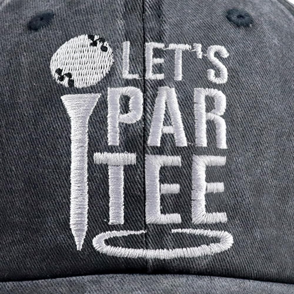 Golf Ponytail Baseball Cap for Women, Embroidered Adjustable Cotton Golf Gifts Mom Hat