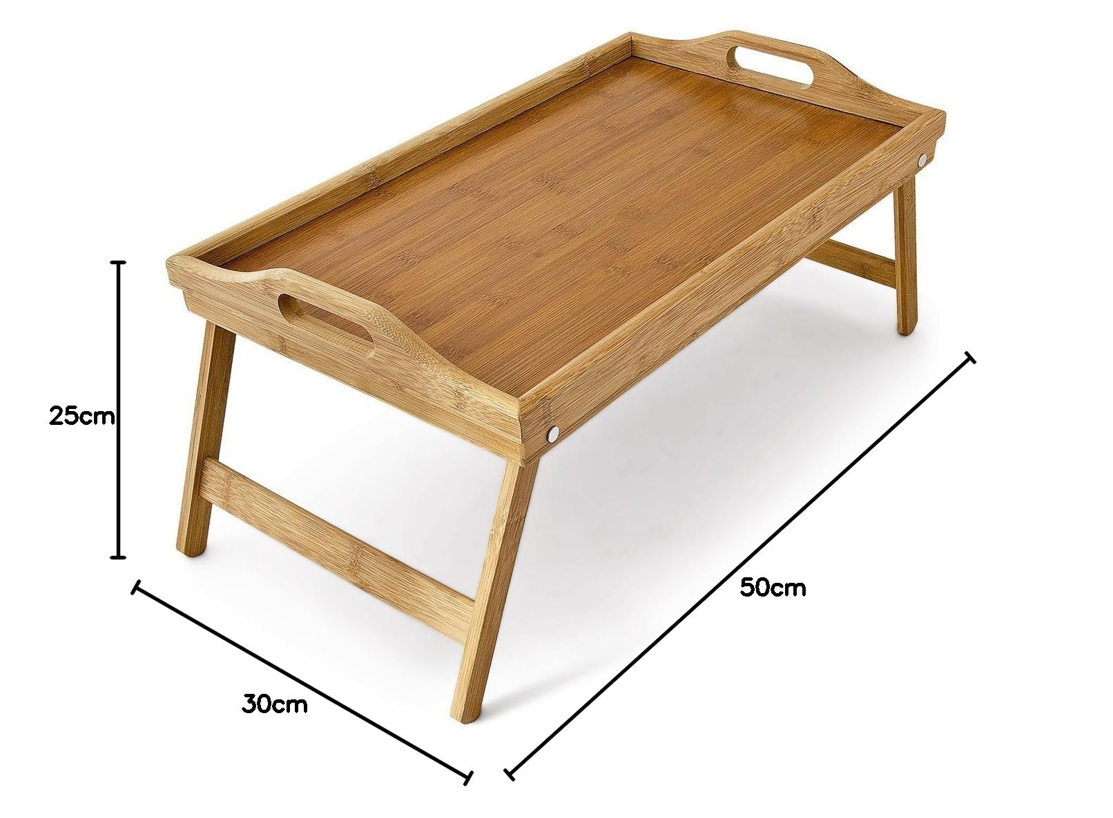 Plateau de petit-déjeuner pliable en bambou pour table de lit ou cuisine