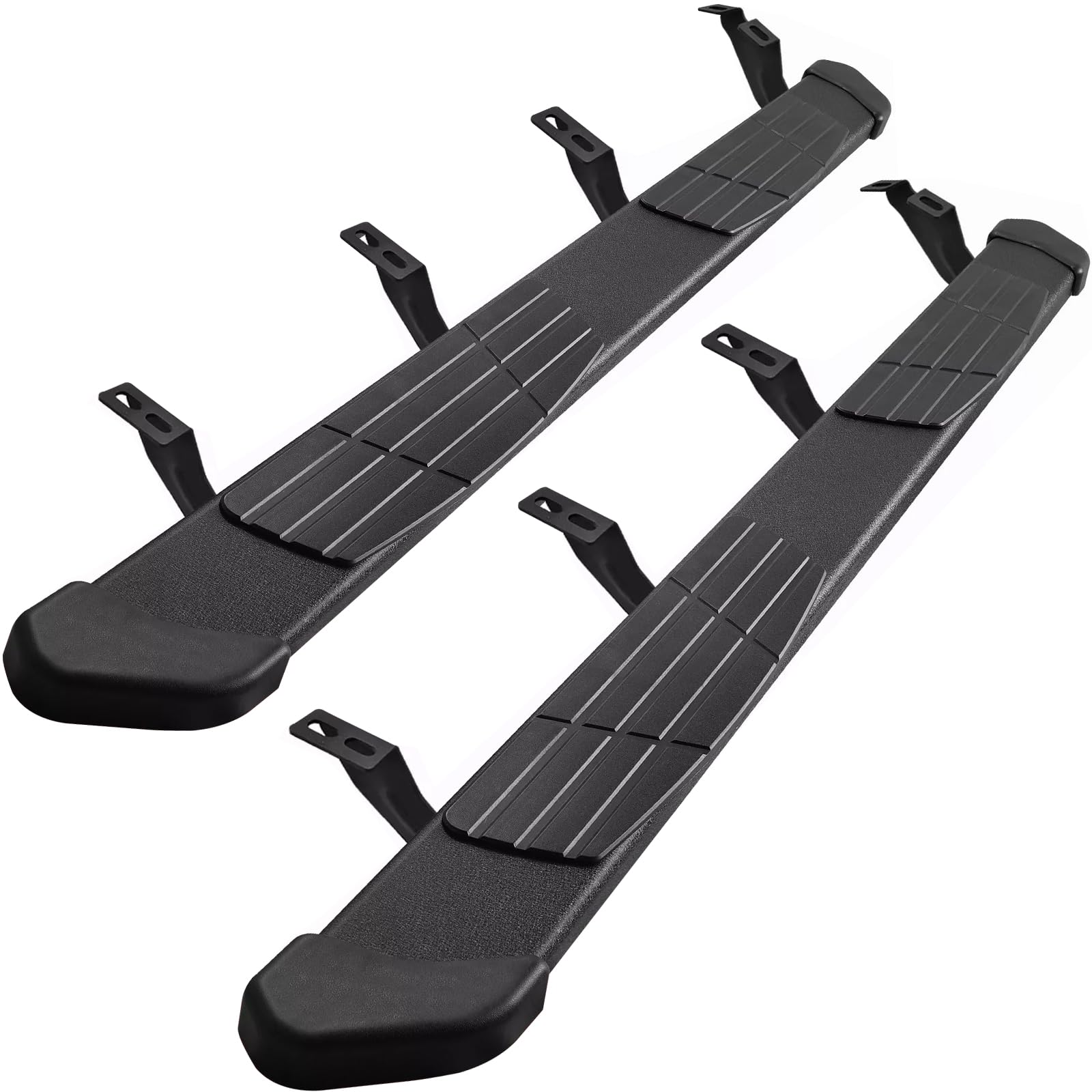 6.5" Tacoma Running Boards Compatible with 2024 2025 Toyota Tacoma Double Cab (4 Full-Size Doors), Black Step Bars Side Steps Come with 8 Brackes, Galvanized Carbon Steel Nerf Bars.