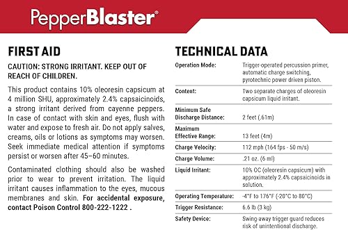 Miniatura 5 de Kimber Self Defense Less-Lethal PepperBlaster 3 - (3 unidades) - Rojo