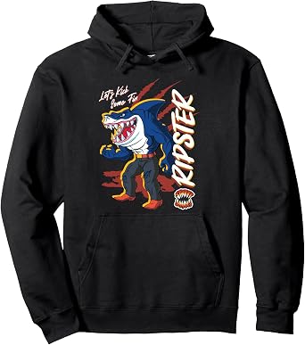 Street Sharks - Ripster Lets Kick Some Fin Pullover Hoodie