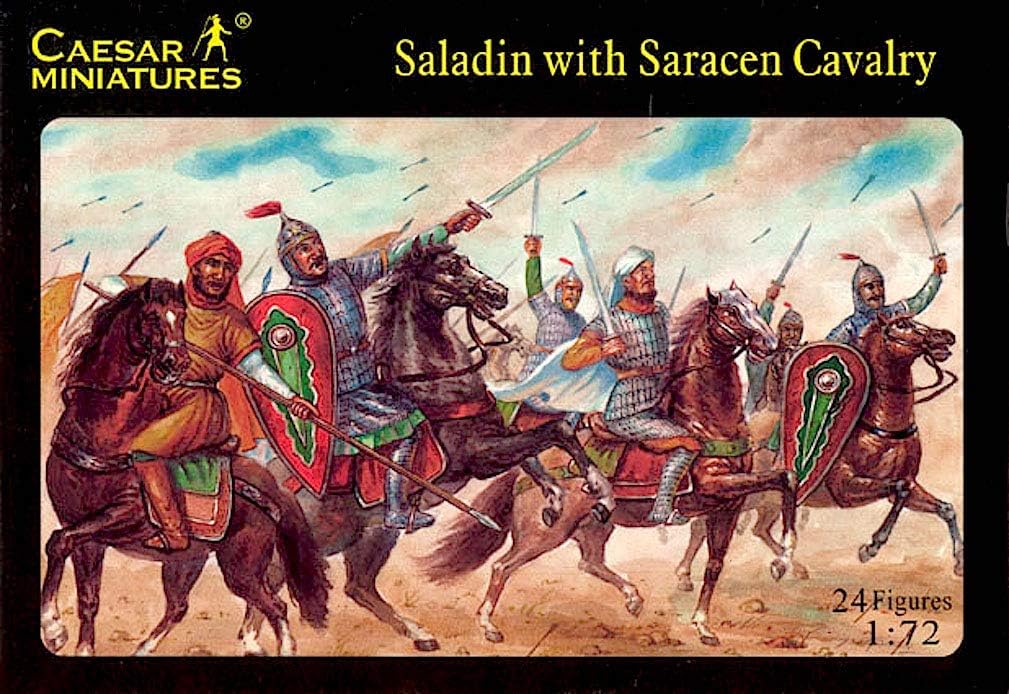 Cmf018a Saladin W/saracen Cavalry -- 42 Pieces (Cmf018) (25mm) 25 Mm Toy Figure Action War Military Plastic Model Soldier