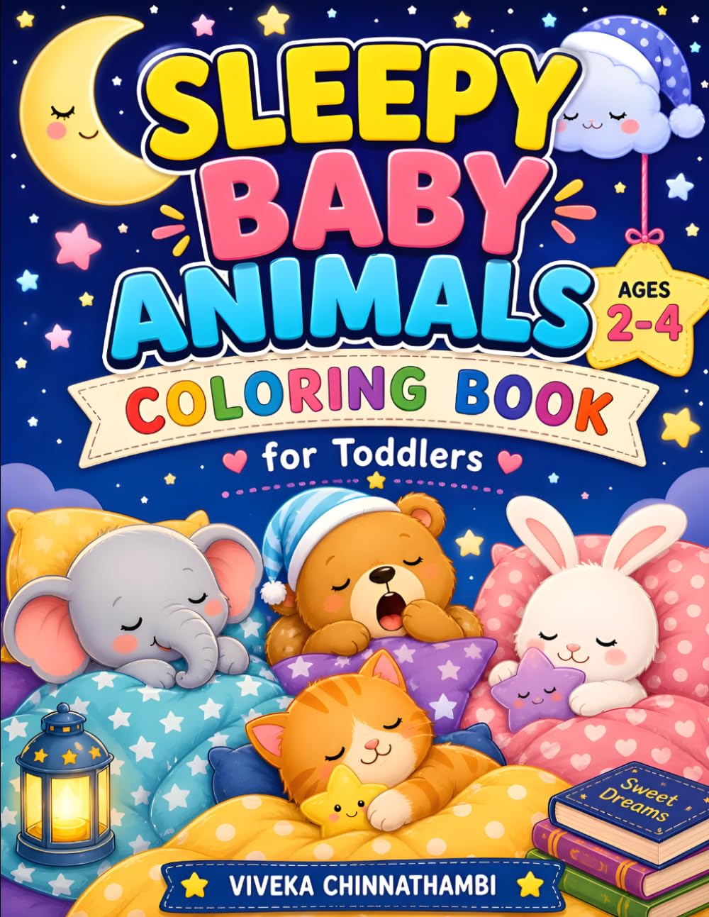 Sleepy Animals Coloring Book: “Easy and Fun Bedtime Coloring Pages for Calm, Relaxation and Early Learning”