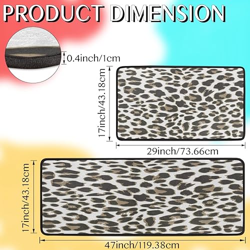 Miniatura 9 de GUYOS Patrones de pintura artística de flores de tulipán de 47 x 17 pulgadas29 x 17 pulgadas, 2 alfombrillas antifatiga para suelo de cocina,