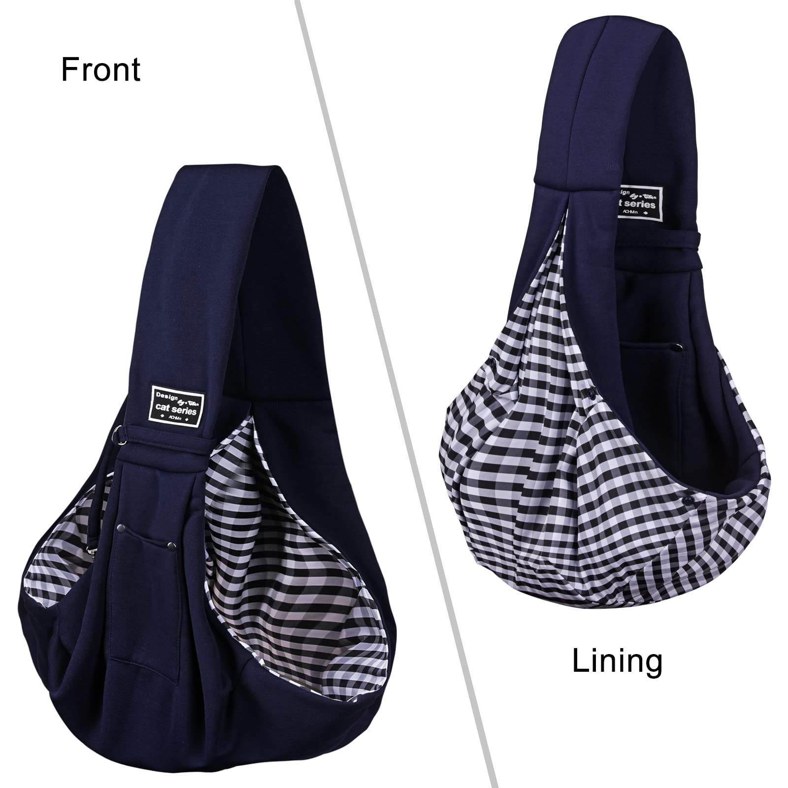 Dog and Cat Sling Carrier, Dog Carriers for Small Dogs, Soft Material, Easy to Clean and Non-Sticky, Fashionable and Sporty, for Outdoor Travel?Dark Blue?