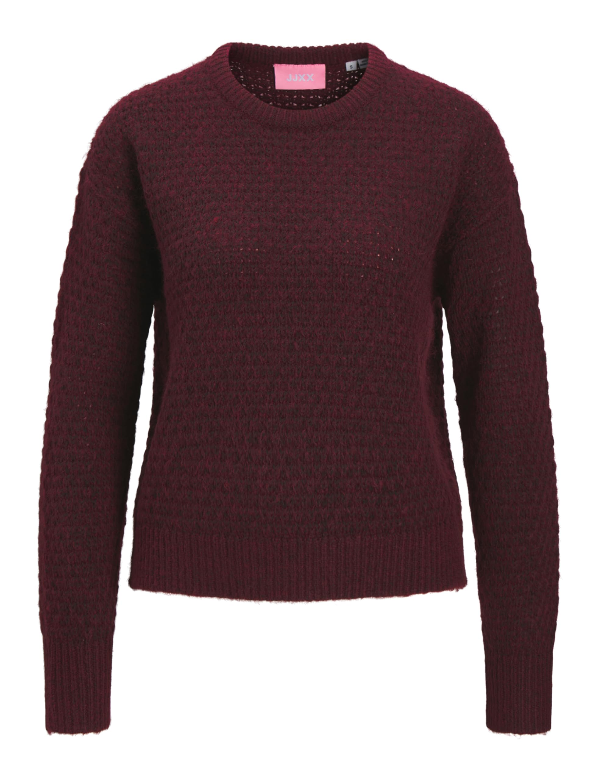 Jack & Jones Jxmilly Structure Crew Neck Knit Sn, Cabernet, XL