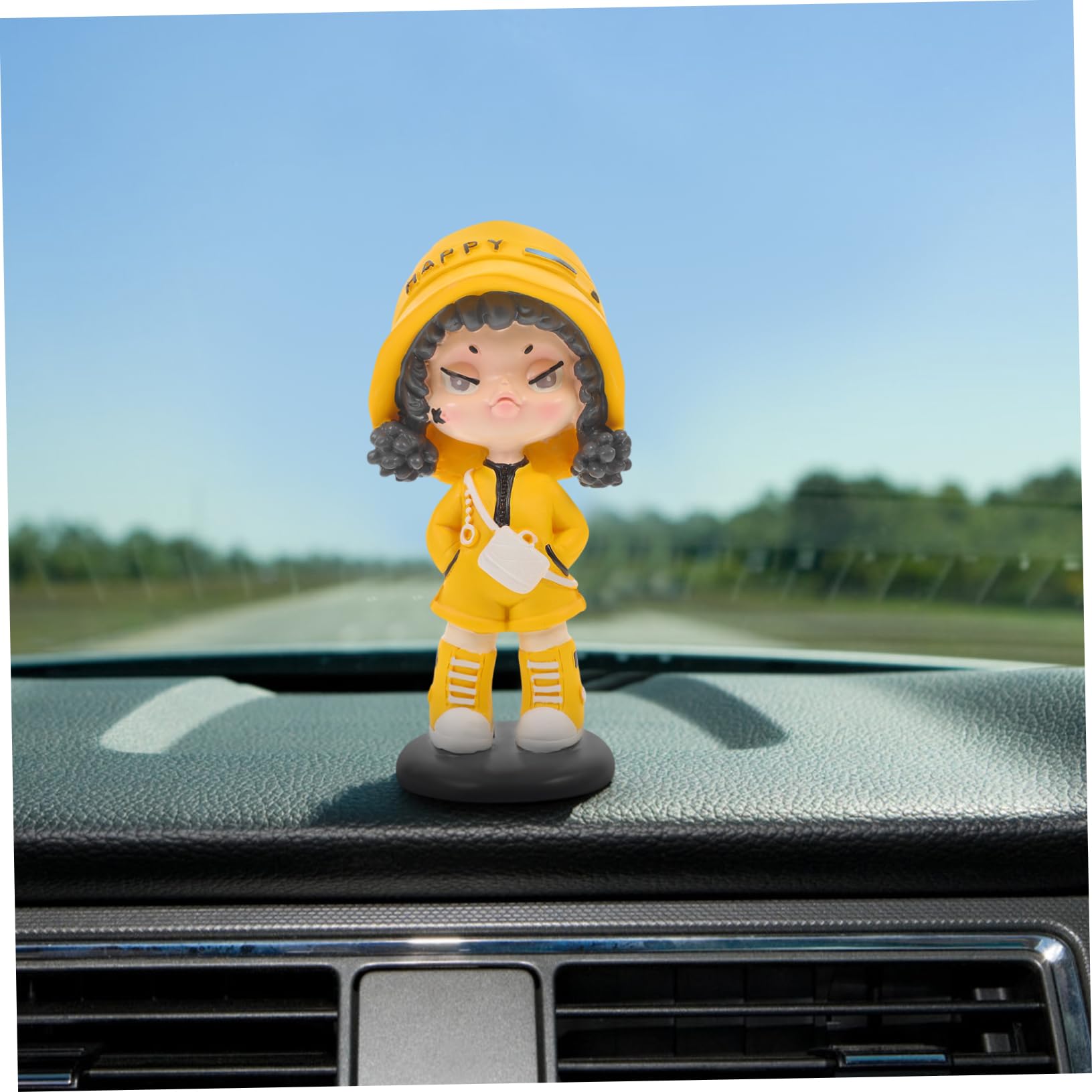 Abaodam 4stücke Cute Miniatur Mädchen Figurine Für Auto Dekoration Wackelkopf Puppe Kawaii Resin Statue Für Armaturenbrett Und Zuhause Für Und Wohnaccessoires