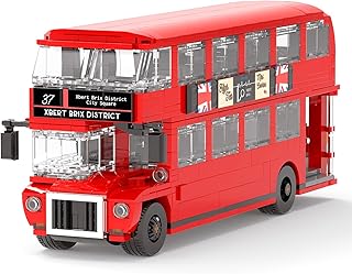 Xbert London Routemaster Double-Decker Bus Building Block Sets, Retro Tourist Bus, British Cultural Icons Travel Souvenirs Vehicle