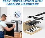 Rfiver Universel TV Stand, Table en haut TV Stand pour 27-60 pouces LCD LED TV, réglable en hauteur TV Support de montage avec base en verre trempé pour la maison / bureau, tient jusqu'à 88 C'est vrai. Max VESA 400 x 400mm