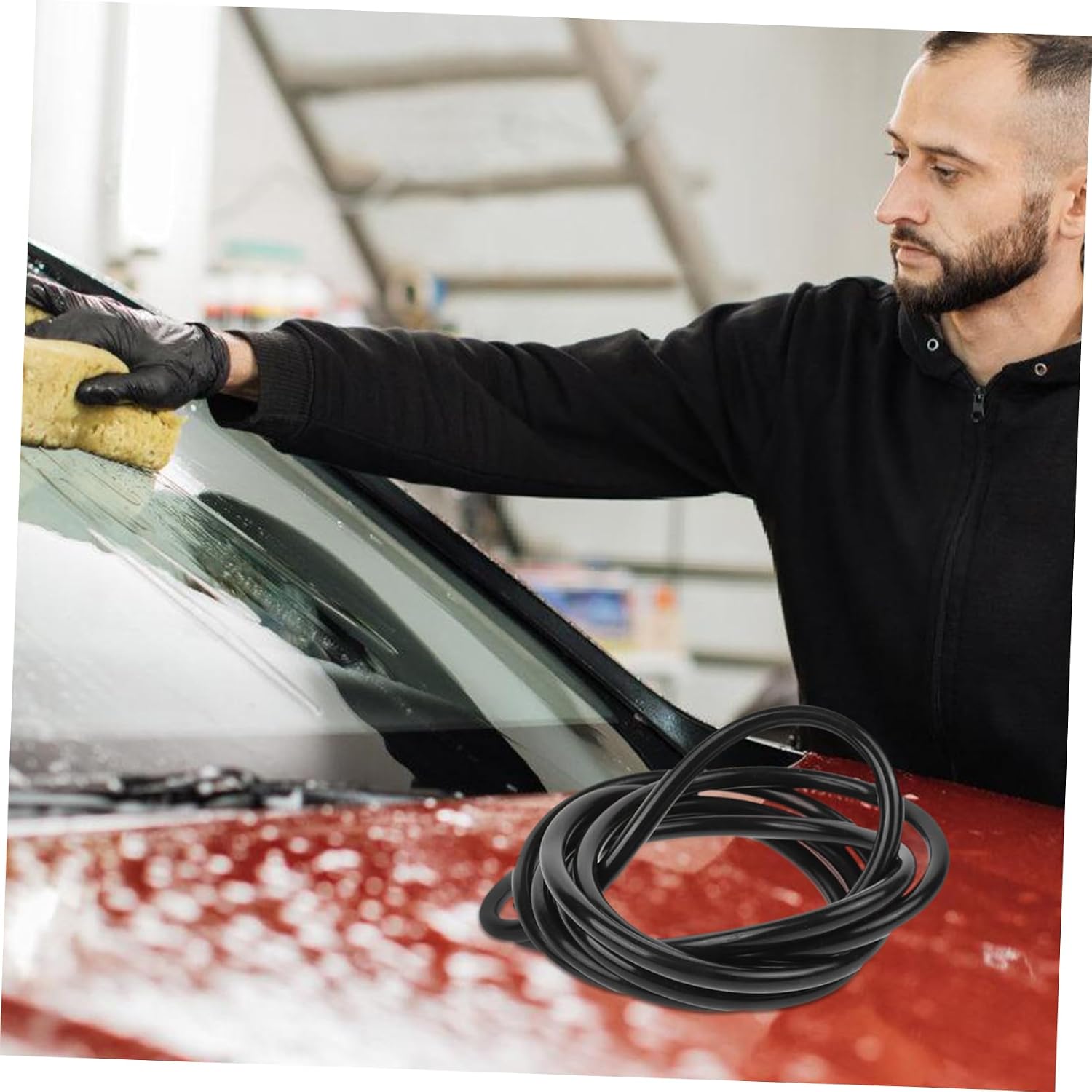 Windshield Washer Cleaning Hose Flexible Wiper Hose Replacement with Connectors for Windscreen Cleaning Compatible with Car Models