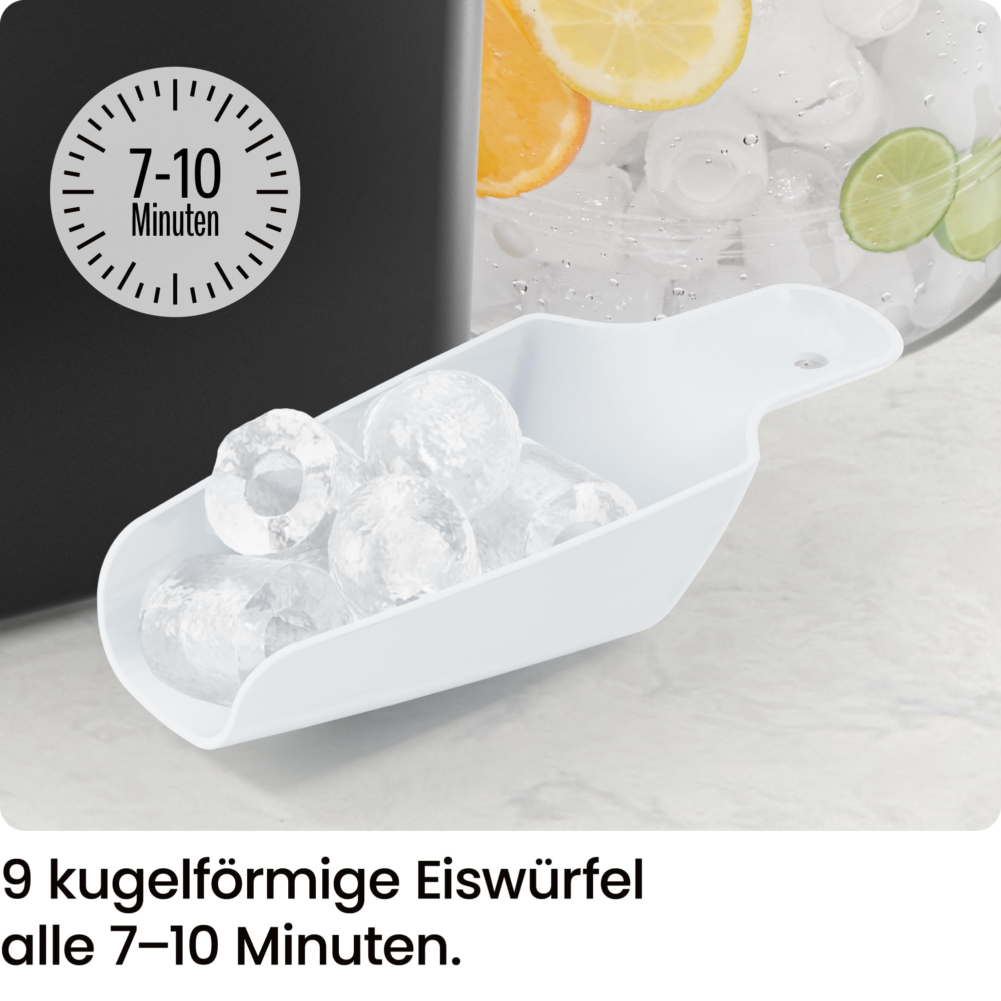 Iceman: Máquina De Hielo Portátil Con Autolimpieza, 9 Cubos En 7 Minutos