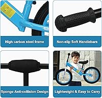 Vista 7 de Bicicleta infantil para niñas y niños de 3, 4, 5, 6 años, bicicletas para niños de 14 pulgadas con ruedas de entrenamiento y freno de mano