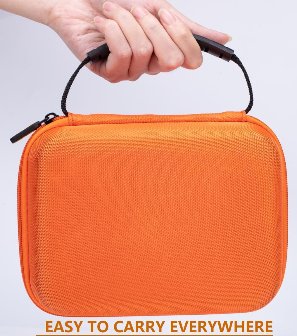 Phomemo Case 2025 Upgrade Version M110 M100 M150 M200 M221 Label Printer,M220 Thermal Label Maker, M04S Sticker Photo Printer Storage Holder Tape Paper Roll&USB Cable(Box Only)-Orange - Image 2