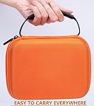 Phomemo Case 2025 Upgrade Version M110 M100 M150 M200 M221 Label Printer,M220 Thermal Label Maker, M04S Sticker Photo Printer Storage Holder Tape Paper Roll&USB Cable(Box Only)-Orange