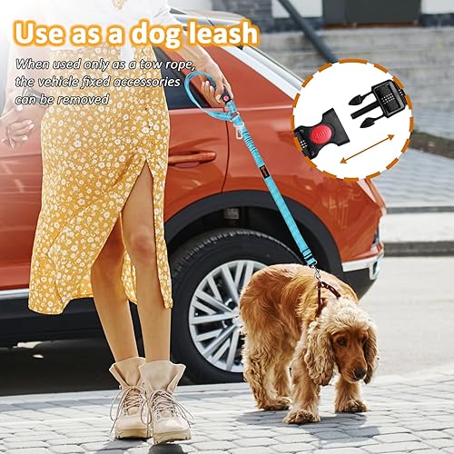 Miniatura 4 de Arnés de cinturón de seguridad extraíble para perro, 3 en 1, correa de cinturón de seguridad para perro, retención retráctil que se asegura al