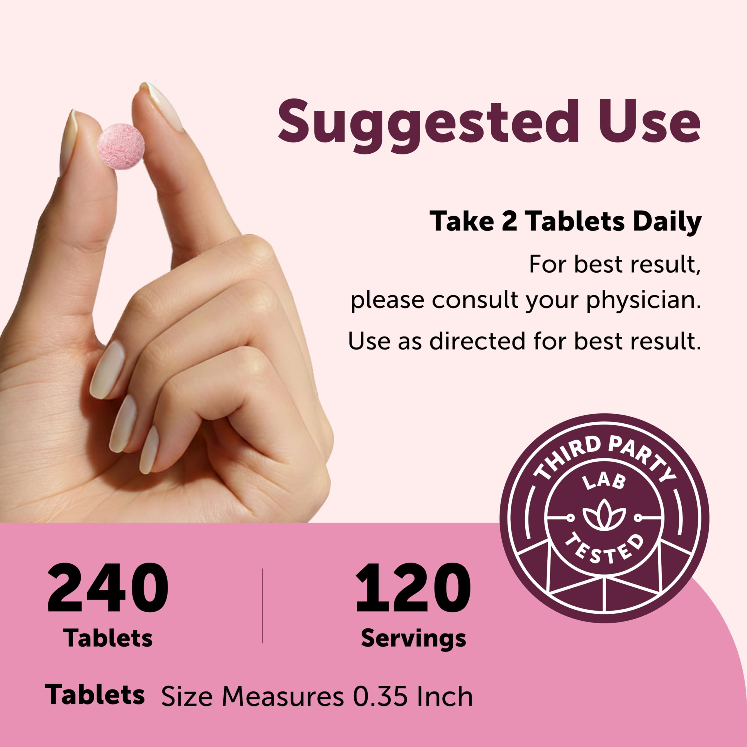Micro Ingredients Vitamin B12 5,000 mcg | Methylcobalamin – 240 Chewable Tablets | Fast Dissolve, Natural Strawberry Flavor | Vegan, Non-GMO, Gluten Free — Amazon image 4