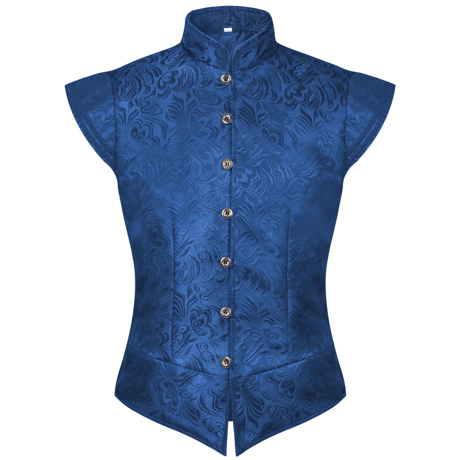 Chaleco de traje ajustado negro para mujer estilo gótico y medieval 7