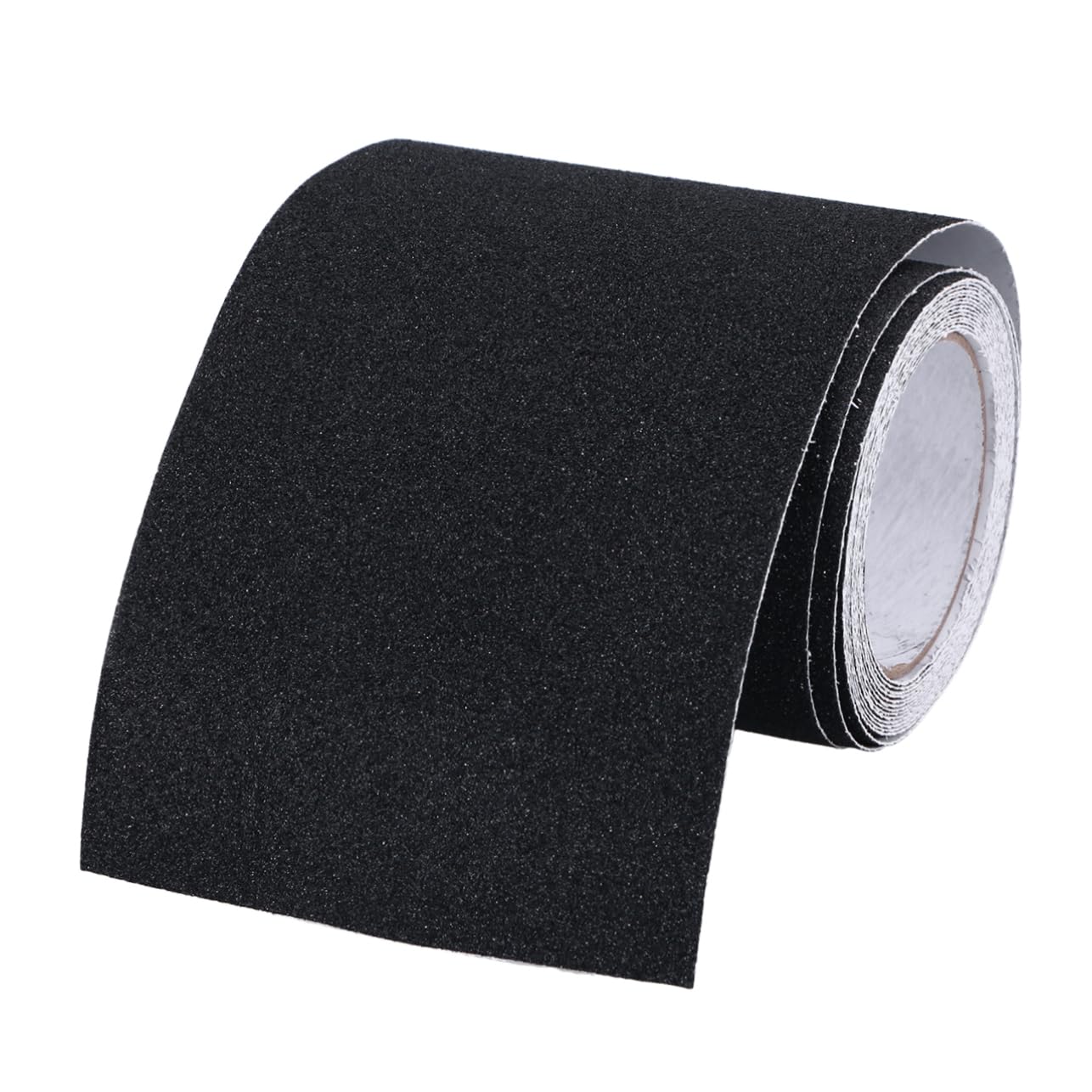 Nastro Antiscivolo Nero per Scale, Strisce 5m X 15cm Tagliabili | Gradini e Rampe, Adesivo in Pvc Pp Pet Alluminio, Superficie Anti-slip per Posa Pratica