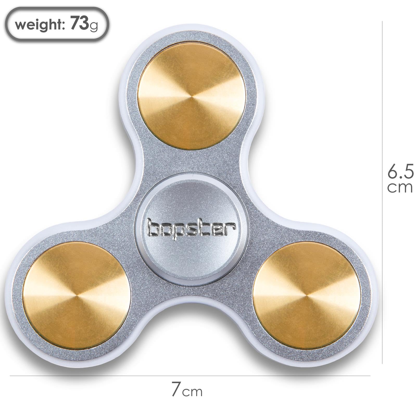 bopster Metal Spinner, Silver, Small - Image 2