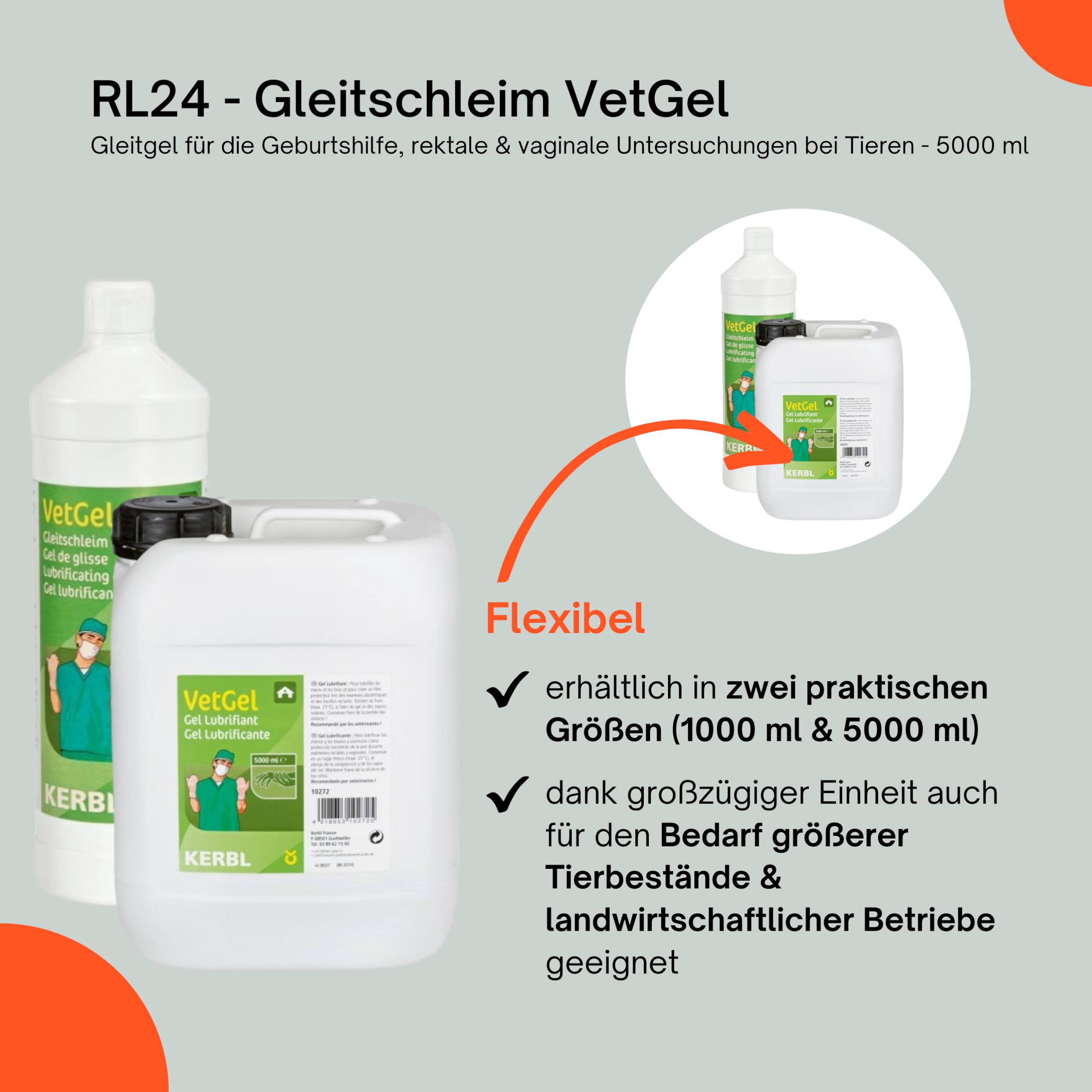 Gleitschleim / Gleitgel 1000 Ml Von Kerbl | Für Geburtshilfe & Tierärztlichen Bedarf