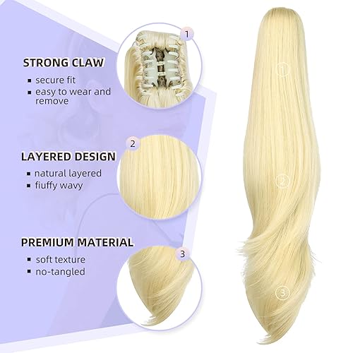 Miniatura 53 de Brown ponytail extension,16" claw clip hair extensions ponytail short curly hair ponytail Extension Natural Looking Synthetic Hairpiece for Women