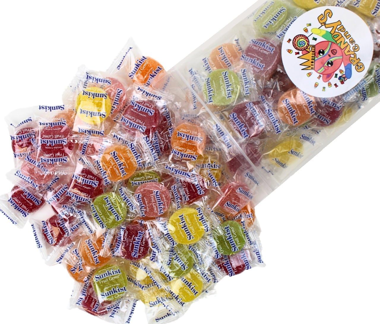 Sunkist Fruit Gems Soft Candy, Assorted Natural Flavors, 2