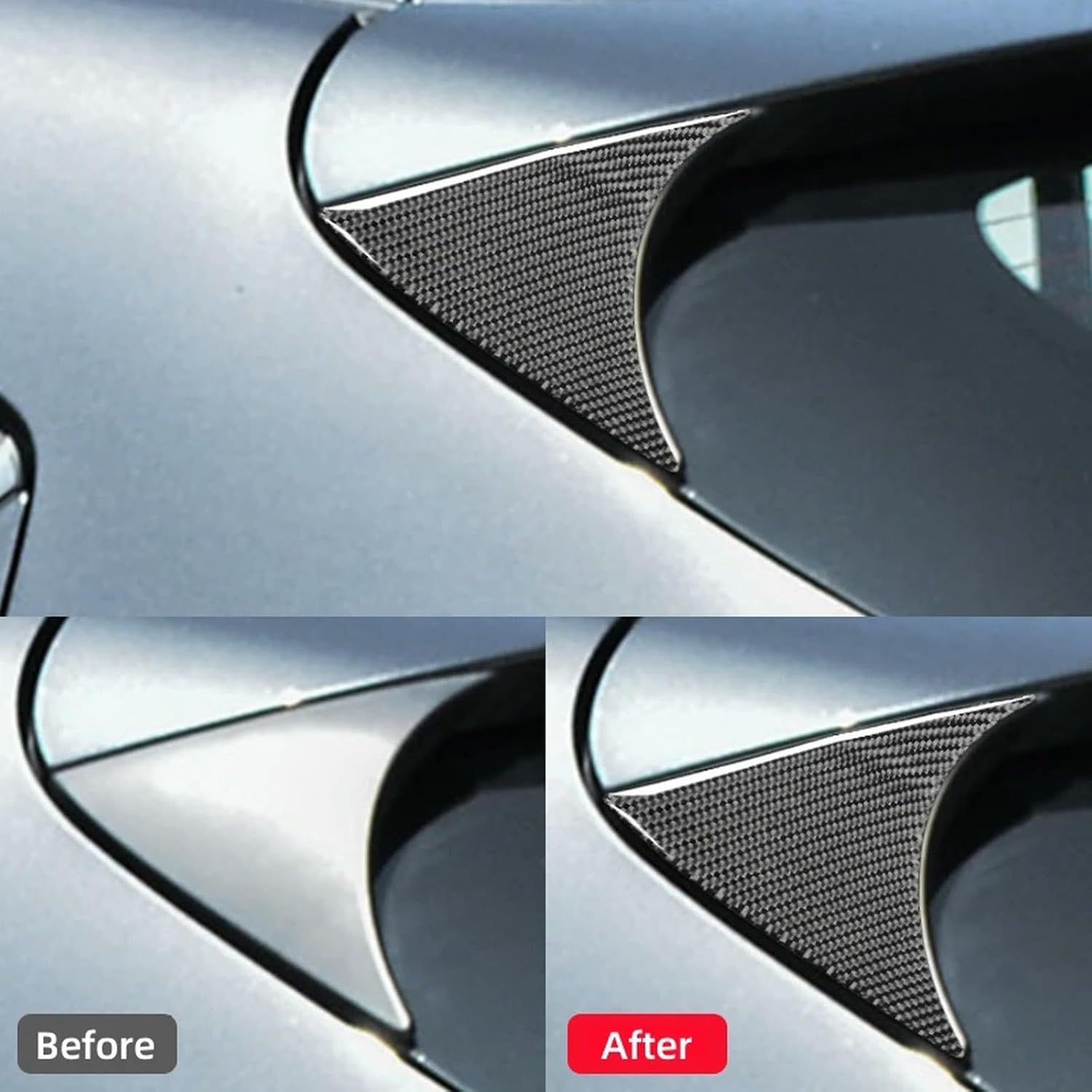 Car Interior Accessories Rear Window Spoiler Cover Trim Side Wing Splitter Strip Sticker,for Mazda 3 Axela 2014-2018