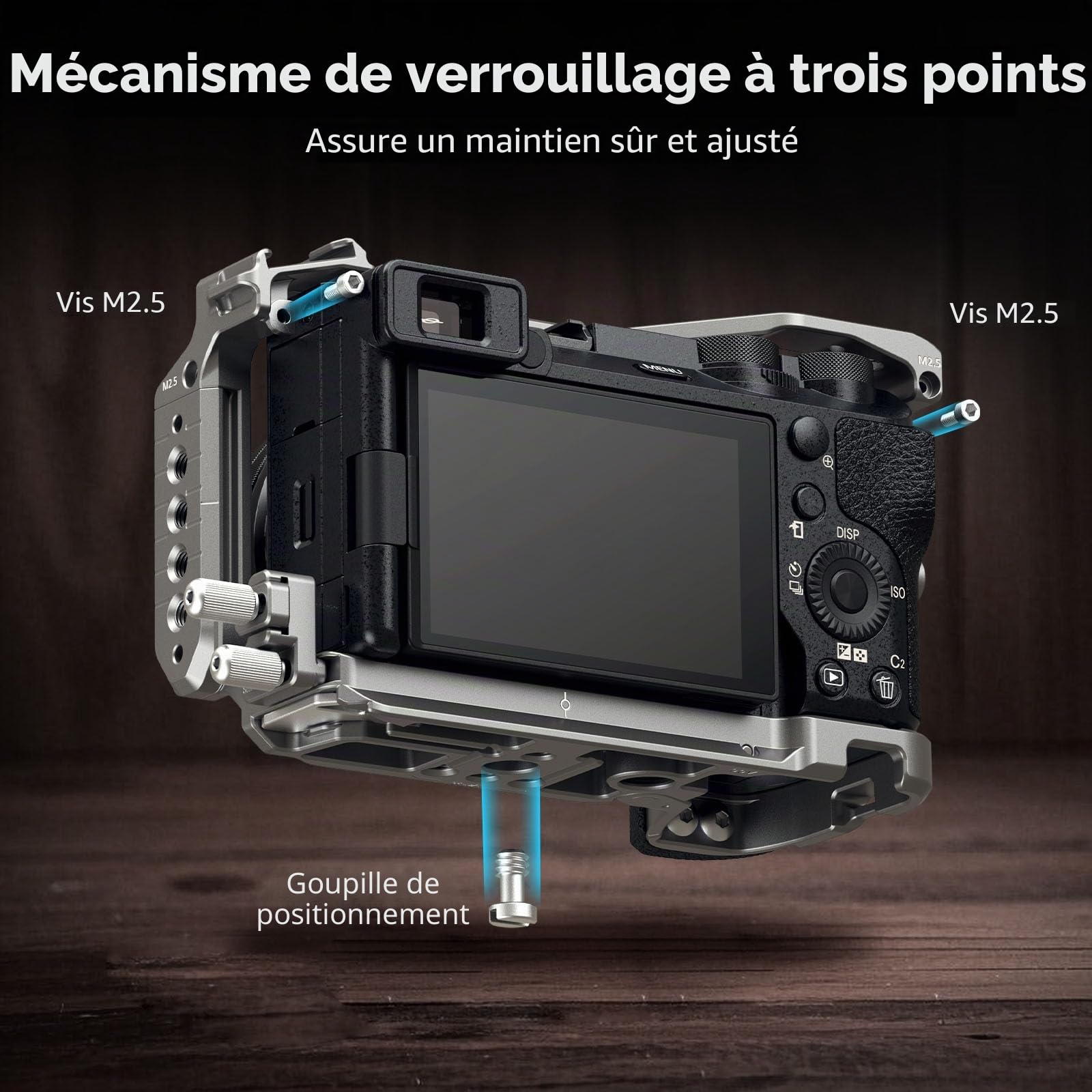SMALLRIG Hawklock Kit de Cage à Dégagement Rapide pour Sony Alpha 6700, avec Plusieurs Interfaces de Montage, Plaque de dégagement Rapide pour Arca-Swiss et Rail OTAN, avec Serre-Câble de HDMI - 5060